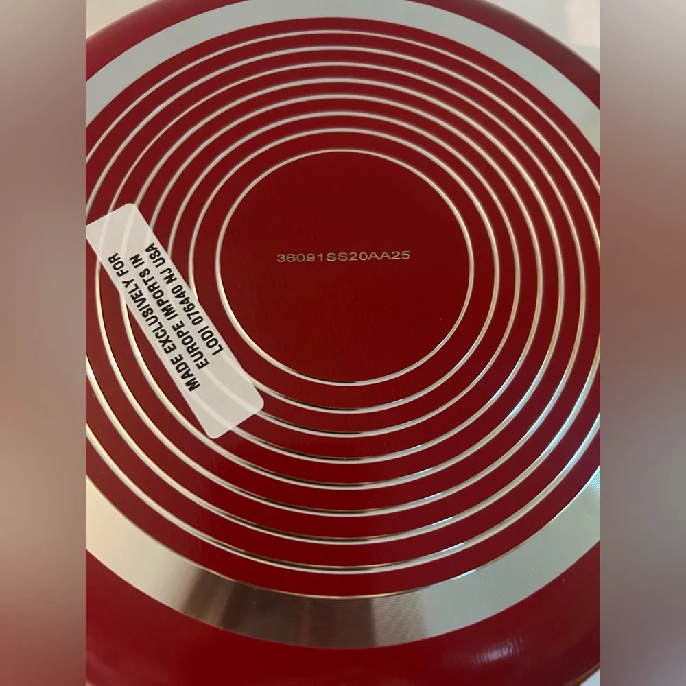 Naturapiu 11 Inch Nonstick Frying Pan Made in Italy Stone Speckle, red outer new